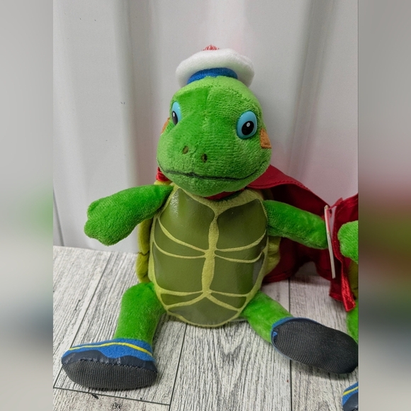 Ty Other - Ty Green Turtle Plush with Red Cape Set Of 4